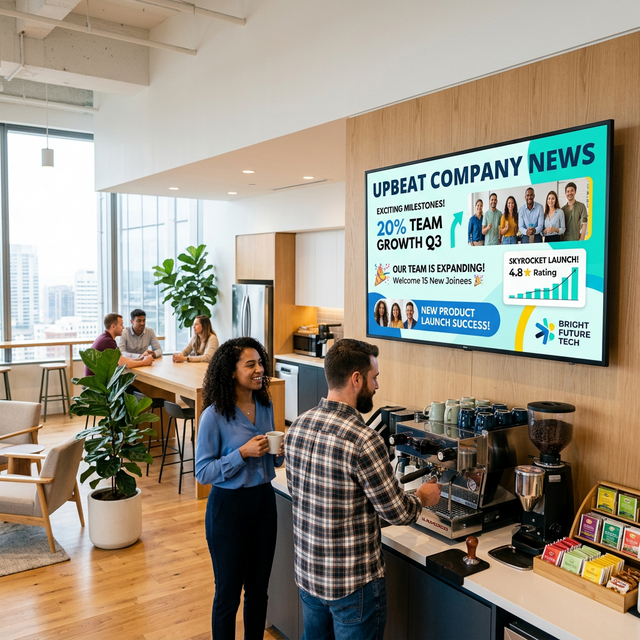 Digital Signage för smidigare internkommunikation på kontoret